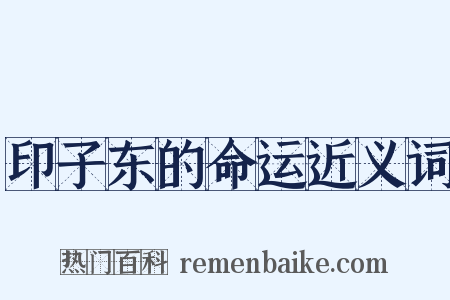 印子东的命运近义词是什么意思的图片